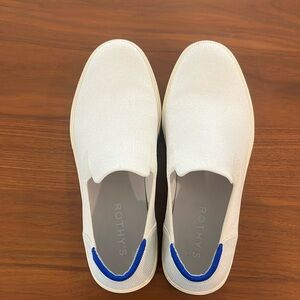 Rothy's Mens 11/Women's 12.5, The City Slip on Sneaker, White, only worn once.